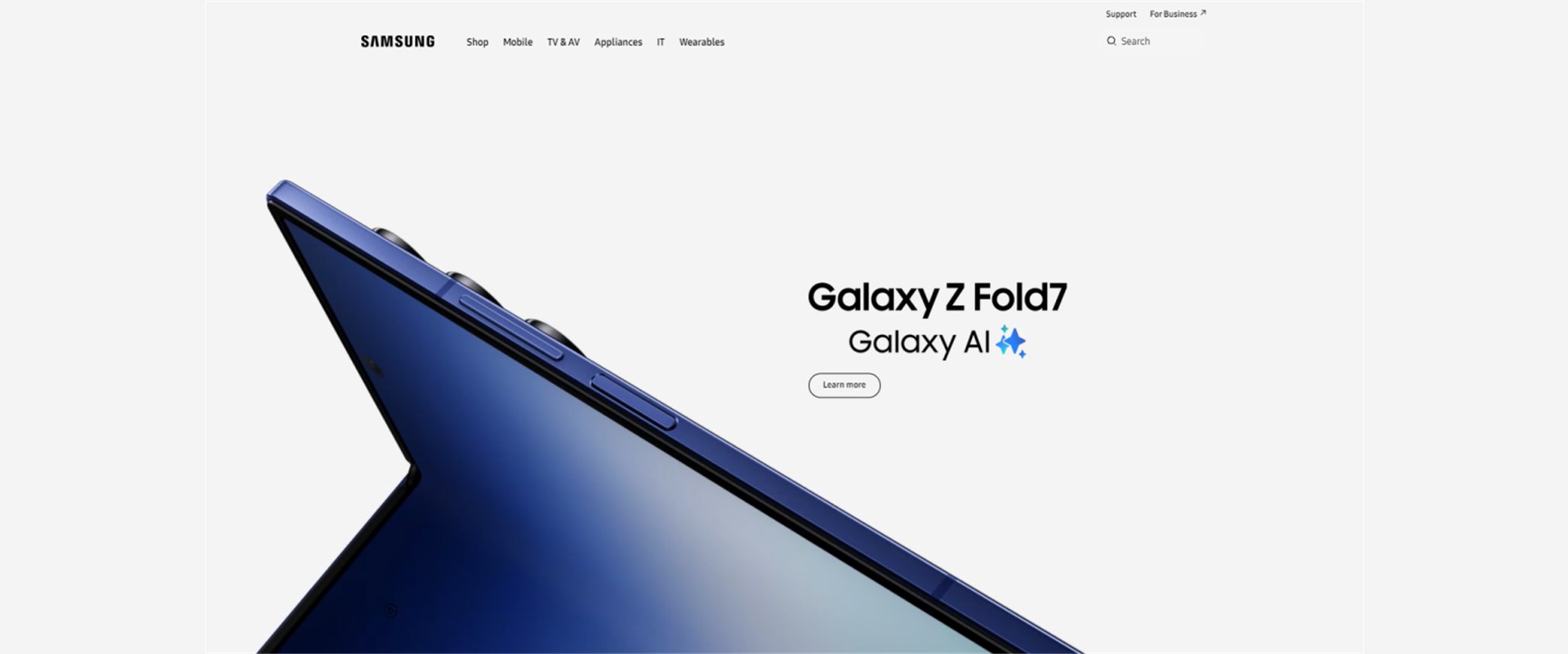 Samsung.com web experience