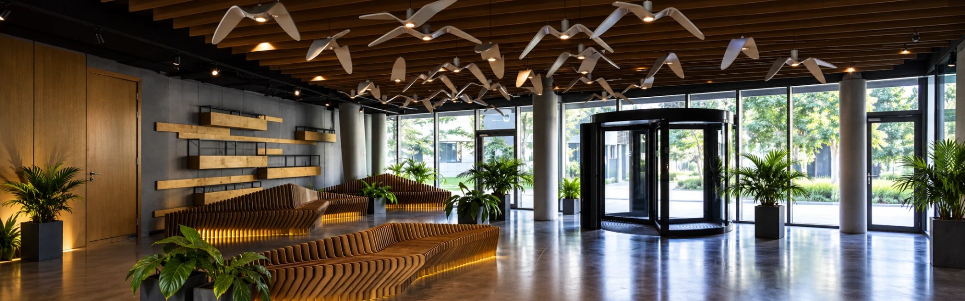 Lobby of the Green Heart building, home of the Cheil Adriatic office in Belgrade